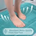 thumbnail image 4 of Juego de alfombras de baño LOCHAS, azul turquesa, suave, baño, 2 unidades, 4 of 7