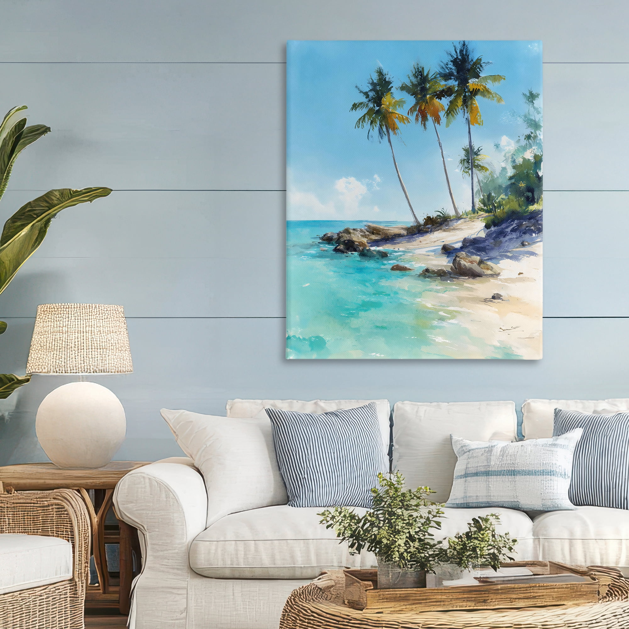 Stupell Industries Rocky Tropical Shore Canvas Wall Art, design by Franklyn Gregory