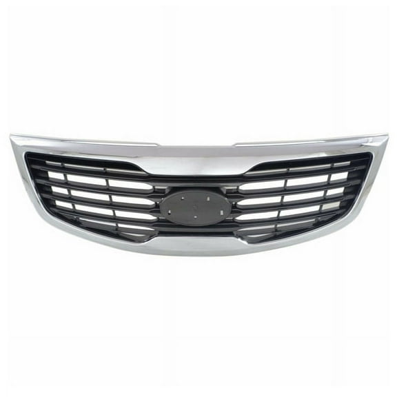 For 11-13 Sportage 2.4L Front Grill Grille Assembly Chrome Shell w/Black Insert