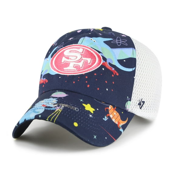 Youth-'47  Navy San Francisco 49ers Space Dino Adjustable Trucker Hat