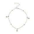 thumbnail image 4 of Jumpingount Tobillera para niñas, pulseras de tobillo de estilo Simple exquisito, adorno de pie, cadenas de pies únicas para decoración de plata perla 10piezas, 4 of 6