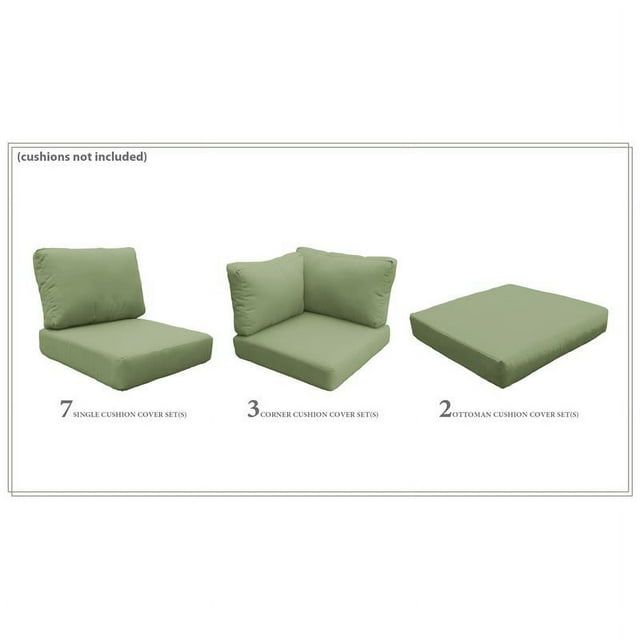 TK Classics High Back Cover Set in Cilantro for BARBADOS-17a