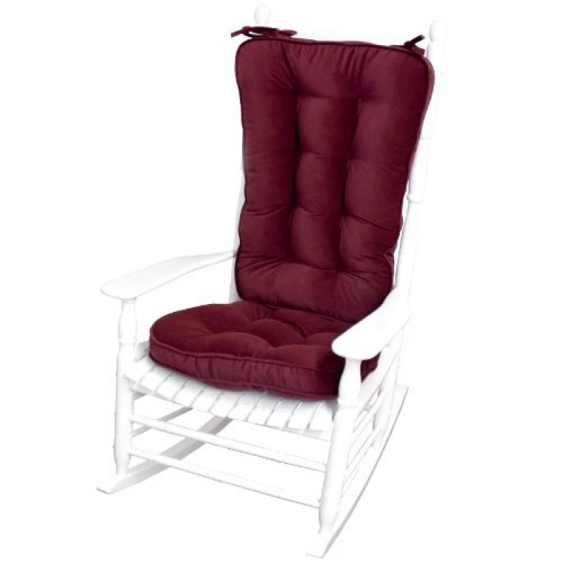 Greendale Home Fashions Jumbo Rocking Chair Cushion Set Hyatt fabric, Burgundy