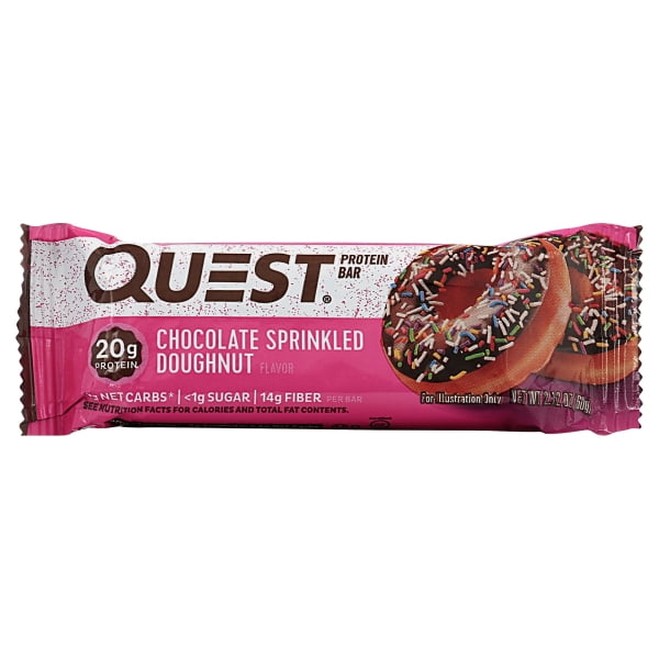 Quest Bar Chocolate Sprkld Dghnut Case Of 12 2.12 Oz Walmart