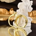 thumbnail image 4 of Sparkle Jewels Wedding Band Enhancer Engagement Ring Set Sterling Silver Yellow Gold Plated, 4 of 6