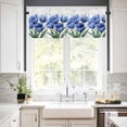 thumbnail image 2 of Blue Tulip Valances for Windows Farmhouse Kitchen Curtains Valances Rod Pocket Valance Curtains for Kitchen Windows Spring Floral Botanical Blossom Motif Window Valances for Bathroom Bedroom 54"x18", 2 of 6