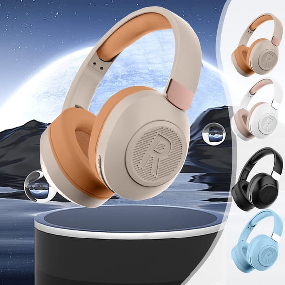 RFUGUG Wireless Bluetooth Headphones Over Ear - Smart Noise Cancelling, Rich Sound Effects with Type-C Charging cable and Instructions
