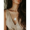 thumbnail image 3 of Bestyle Women Teardrop Necklace Pendant Healing Tree of Life Jewelry Nature Clear Quartz Gemstone Necklace Birthday Gifts for Her - April, 3 of 8
