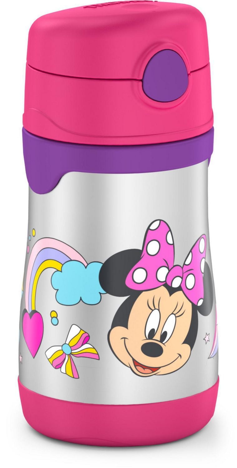 Thermos Kids Vacuum Insulated10 Oz Straw Bottle, Minnie Mouse, 10 Oz Bottle Minnie Mouse