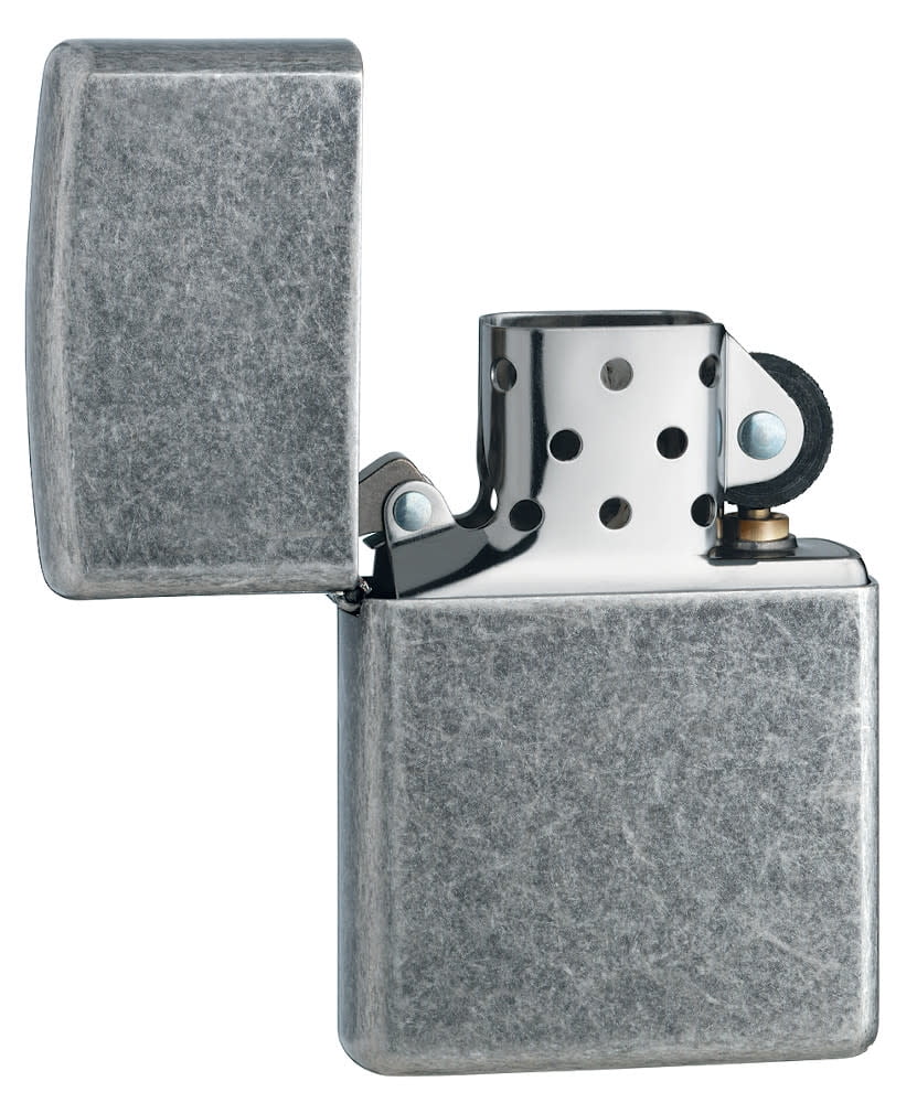 Zippo Antique Silver Plate Pocket Lighter