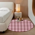 thumbnail image 2 of Round Rugs 5Ft, Red Checkered Round Area Rug Washable Indoor Throw Carpet, Farmhouse Red and White Buffalo Plaid Soft Non Slip Circle Rug for Cabinet Bathroom Home Decor Aesthetic, 2 of 8