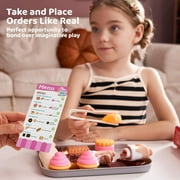 Lalalark 36Pcs Cookie Play Food Set, Kitchen Pretend Toy Food Sets with Plastic Cookies and Baking Sheet for Boys and Girls, Best Gift for Kids