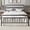 Black, variant on Allewie 14 Inches Full Size Metal Platform Bed Frame with Victorian Style Curved Iron-Art Headboard/Footboard, Metal Slats Support, Easy Assembly, Under Bed Storage, No Box Spring Required, White