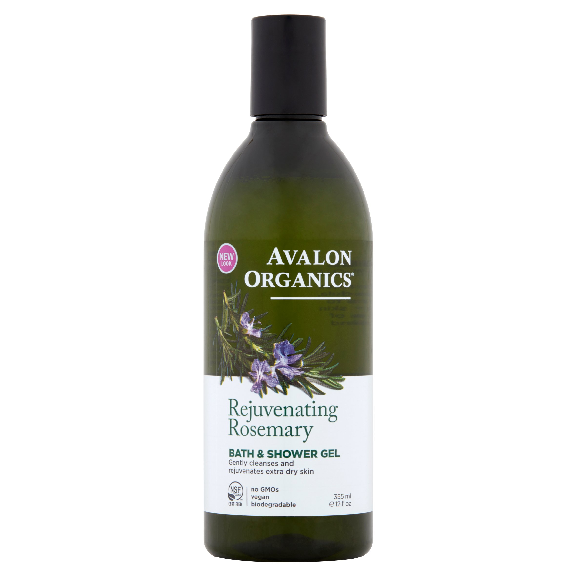 Avalon Organics Rejuvenating Rosemary Bath & Shower Gel, 12 fl oz