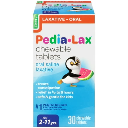 Fleet Pedia-Lax Chewable Tablets Saline Laxative - 30 (Best Oral Laxative Constipation)