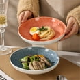 thumbnail image 6 of XChangeFun Salad Plate Deep Plate Glazed Ceramic Orange 7.91 Inch Dishwasher Safe 1 Count, 6 of 10