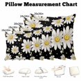 thumbnail image 5 of Throw Pillow Covers, White Daisy Farmhouse 16x16 Pillow Covers for Couch/Sofa/Bed, Garden Floral Honeybees Black Decorative Square Linen Cushion Pillowcase for Home Decor, 5 of 9