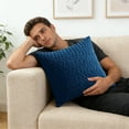 thumbnail image 6 of MMJ Pillow Covers Winter Corduroy Bubble Grain Throw Pillowcase for Living Room Bedroom Sofa Couch 17.72x17.72in, 6 of 6