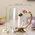 thumbnail image 2 of Glass Tea Cup Sunflower Crystal Lead-Free with Spoon Set, Present for The Christmas, Valentine's Day.Best Present for Mother, Grandma, Girlfriend, Sister, 2 of 6