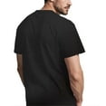 thumbnail image 6 of GuangCheng George Men and Big Mens Tshirts Crewneck Pullover Tee with Short Sleeves,Black,Size L, 6 of 7
