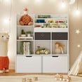 thumbnail image 2 of Danolapsi Toy Storage Organizer 47.8in Kids Bookshelf with Drawers Modern Bookcase with Cubbies Floor Storage Cabinet Wooden Toy Chest Playroom, Classroom, Nursery, Kids Room, 2 of 9