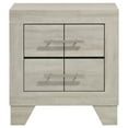 thumbnail image 3 of Trenton 2-drawer Nightstand Bedside Table Rustic Cream, 3 of 13