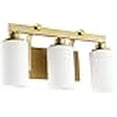 thumbnail image 3 of Quorum 5207-3-80 Transitional Three Light Vanity from Lancaster Collection in Brass - Antique Finish,, 3 of 4