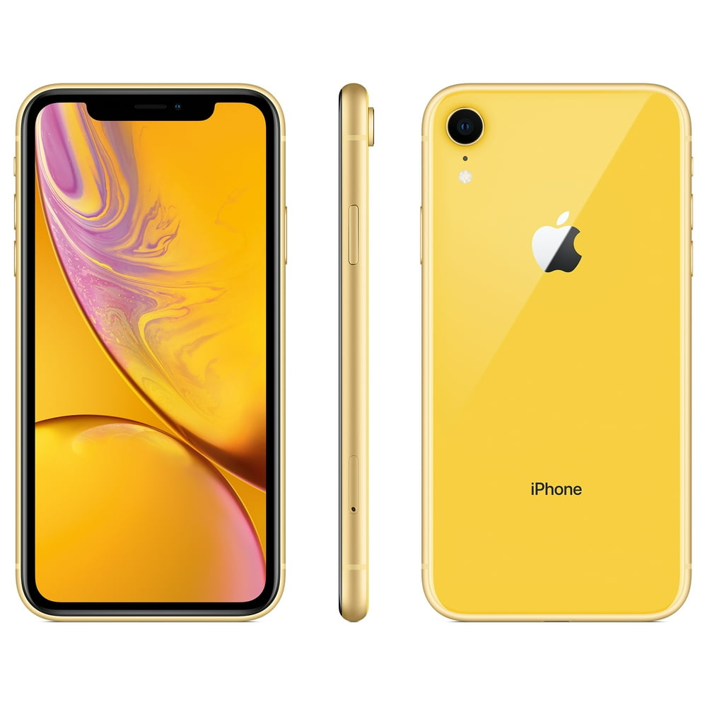Walmart Family Mobile Apple iPhone XR, 64GB, Yellow Prepaid Smartphone