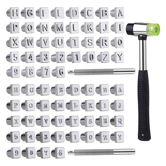 TOP! Leather Stamping Tools, 75 Pcs Carving Kit, Tools Geometric, Leathercraft