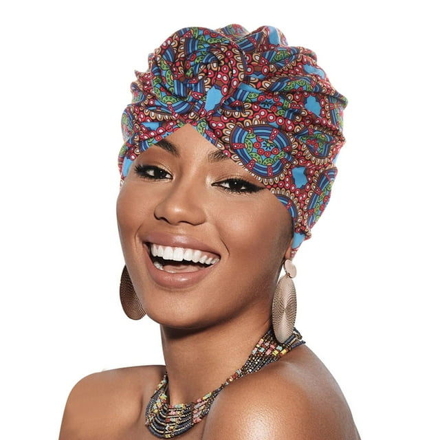 Turban Multicolore pour Femmes, Couverture de Cheveux Florale Bohème Ethnique, Bonnet pour Femmes Cancer