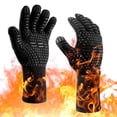 thumbnail image 2 of Guantes para horno resistentes al calor de 932 °F, guantes para parrilla resistentes a cortes, guantes de silicona antideslizantes para barbacoa, 2 of 5