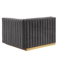thumbnail image 3 of Conjure Channel Tufted Performance Velvet Right-Arm Chair, 3 of 6