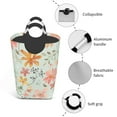 thumbnail image 4 of XMXT Large Collapsible Laundry Hamper, Flowers Petals Pattern Design Laundry Basket with Aluminum Handle, 50L Green, 4 of 7