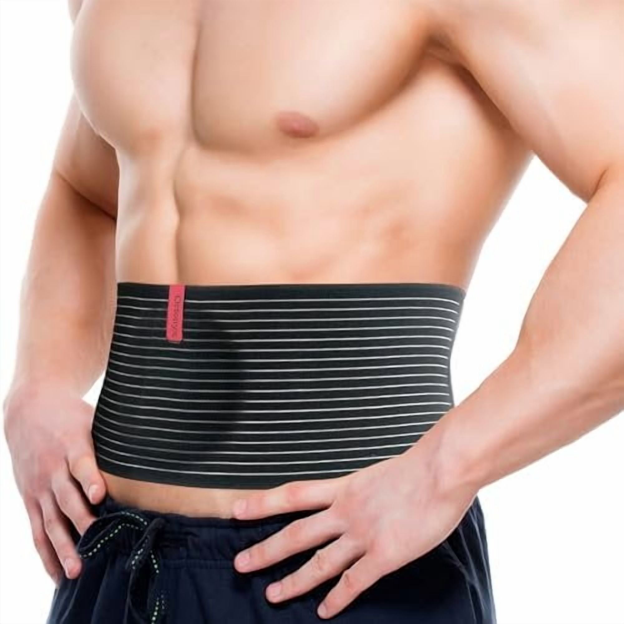ORTONYX Umbilical Hernia Belt for Women and Men - Abdominal Support Binder with Compression Pad - Navel Ventral Epigastric Incisional and Belly Button Hernias Surgery Prevention Aid Small - Medium
