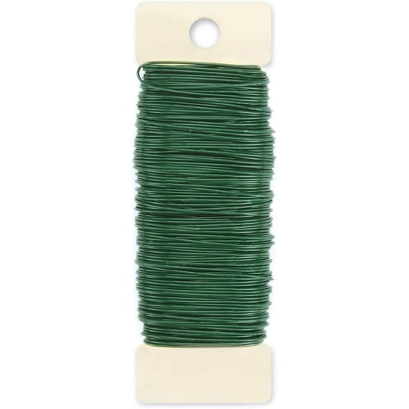 Darice Green Floral Paddle Crafting Wire - 24 Gauge - 110'