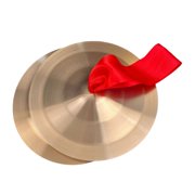 1 Pair Alloy Hand Cymbals Sturdy Copper Musical Instrument for Beginner Professional School Activities