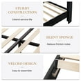 thumbnail image 6 of Sha Cerlin King Size Upholstered Platform Bed Frame with Velvet Channel Wingback Headboard, Black, 6 of 9
