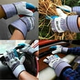 thumbnail image 2 of 6 Pairs Natural Leather Safety Work Gloves for Men and Women, Industrial/Construction/Gardening/ Driving ， Large., 2 of 8