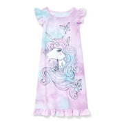 The Children's Place Short Sleeve Ruffle Tie-Dye Graphic Unicorn Pajama Nightgown (Little Girls & Big Girls)