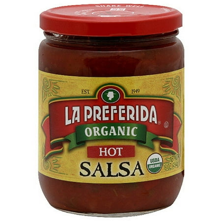 - La Preferida Hot Organic Salsa, 16 oz, (Pack of 12)