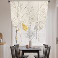 thumbnail image 3 of Vintage Botanical Balloon Curtains for Windows, Bedroom Curtains 54 Inch Length, Rustic Simple Flowers Geometric Art Beige Tie Up Curtains Panels Thermal Insulated Bathroom Curtains Window 42"x54", 3 of 8