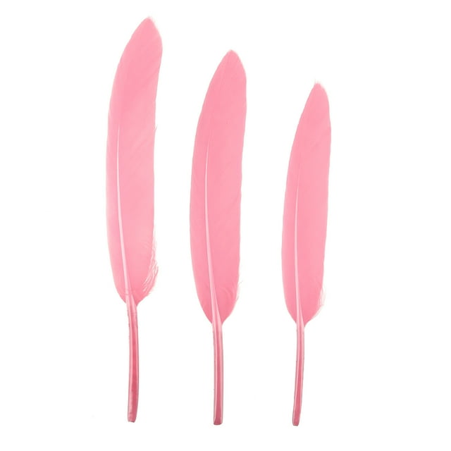 50Pc Feather Small Straight Knife Colored Feather Kindergarten Diy