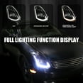 thumbnail image 2 of Spec-D Tuning Black Projector Headlights w/ Sequential LED Strip Compatible with 2003-2007 Infiniti G35 Coupe, Left + Right Pair Headlamps Assembly, 2 of 5