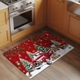 thumbnail image 2 of Entryway Rug 2'x3', Red Christmas Small Rug for Kitchen Bathroom Door Mat Indoor Entrance, Snowman Truck Xmas Tree Ball Snowflake Winter Non-Slip Area Rugs Floor Mats Carpet Front Door Rugs, 2 of 8