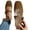 Brown, variant on Miqool Women's Square Toe Mary Jane Flats, Adjustable Buckle Strap Suede-Like Casual Ballet Shoes