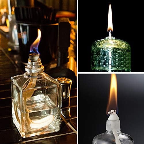 Atefa 20 Pcs Long Life Fiberglass Replacement Wicks,10'' Lighting Torches Wick,Citronella Wicks for Bottles,Indoor Decor and Outside Lanterns and Oil Lamps