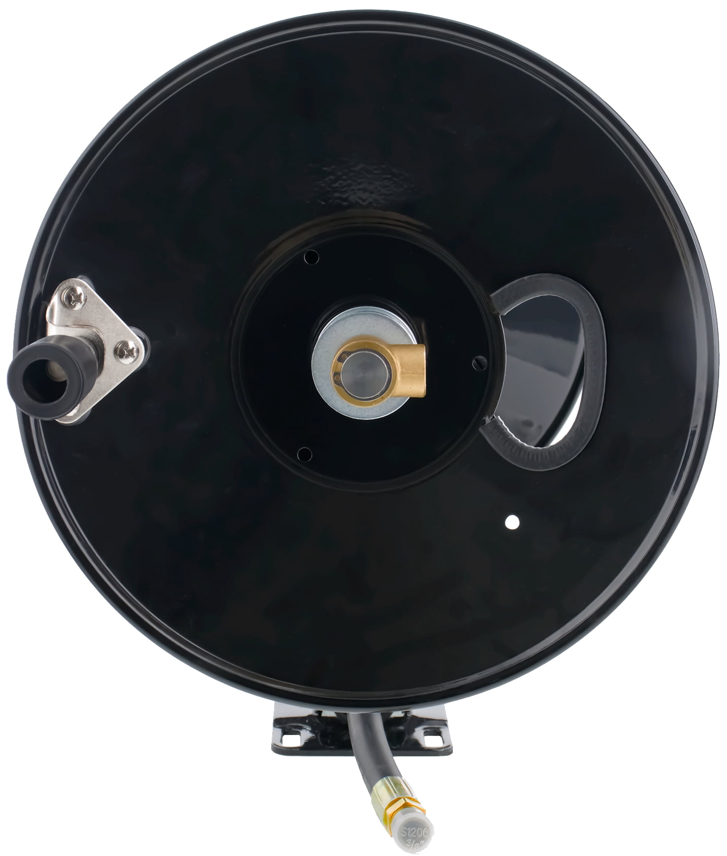 Steel Dragon Tools 4000 PSI 200' Black Powder Coated Pressure Washer Hose Reel