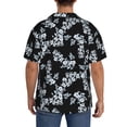 thumbnail image 7 of Goofa Flower Printed Men's Casual Short-sleeved Shirt,Lightweight Breathable Button-down,Summer Casual men's top,Versatile Fashion shirt-Medium, 7 of 7