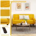 63 in. Straight Arm 2Seater Sofa in Yellow
