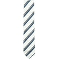 thumbnail image 1 of Bigi Men's White / Navy Gold Diagonal Multi Striped Tie Necktie - One Size, 1 of 1